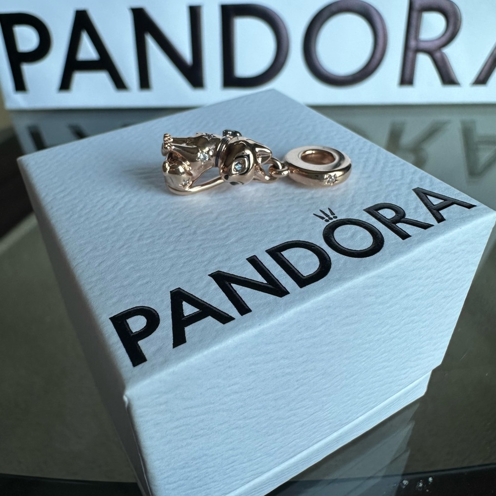 Pandora rose gold cat charm